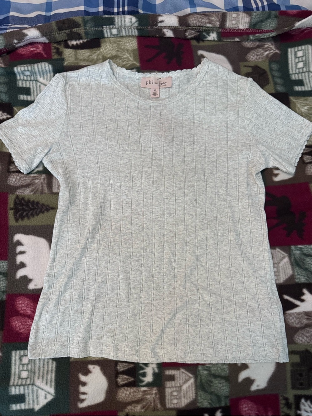 Philosophy Brand Pointelle Crew neck shirt